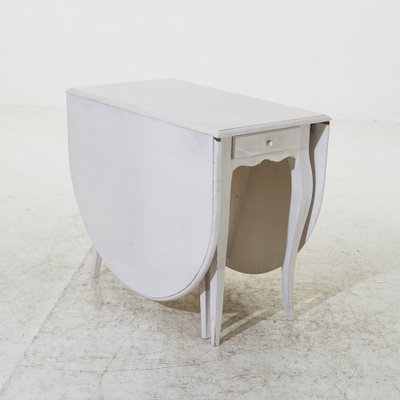 Folding Table in Antique White with Rounded Edges-VAP-971379