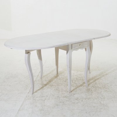 Folding Table in Antique White with Rounded Edges-VAP-971379