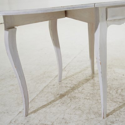 Folding Table in Antique White with Rounded Edges-VAP-971379