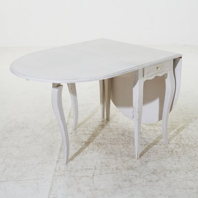 Folding Table in Antique White with Rounded Edges-VAP-971379