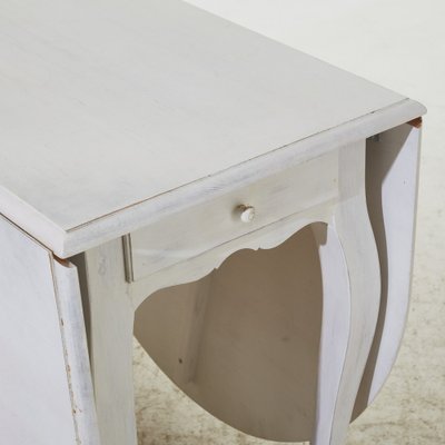 Folding Table in Antique White with Rounded Edges-VAP-971379