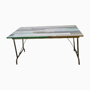 Folding Table with Patchwork Plane, 1970s-WWQ-1131543