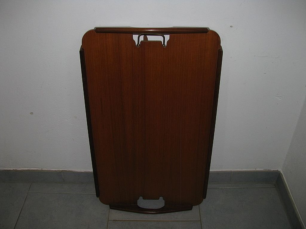 Folding Teak and Oak Serving Tray by Aase Dreieri Ganddal, Norway, 1960s