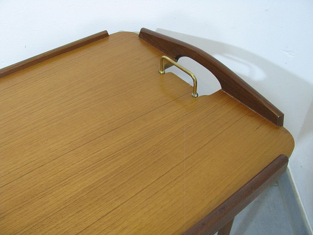 Folding Teak and Oak Serving Tray by Aase Dreieri Ganddal, Norway, 1960s