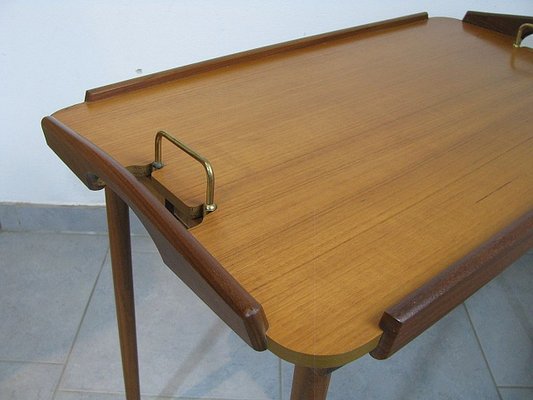 Folding Teak and Oak Serving Tray by Aase Dreieri Ganddal, Norway, 1960s-SZW-1181020