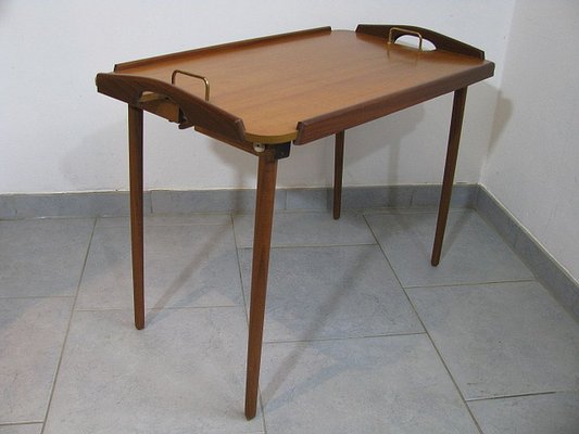 Folding Teak and Oak Serving Tray by Aase Dreieri Ganddal, Norway, 1960s-SZW-1181020