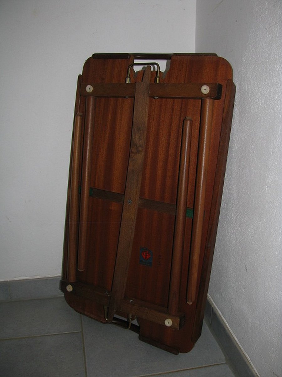 Folding Teak and Oak Serving Tray by Aase Dreieri Ganddal, Norway, 1960s