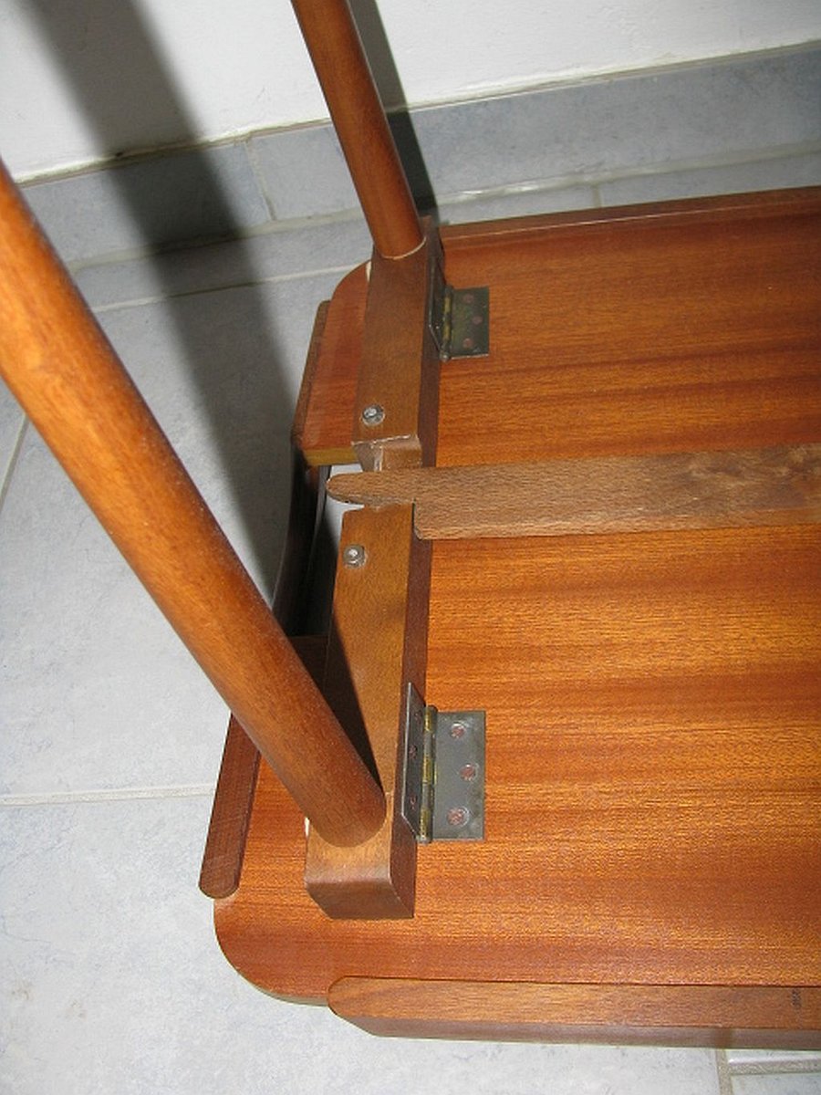 Folding Teak and Oak Serving Tray by Aase Dreieri Ganddal, Norway, 1960s