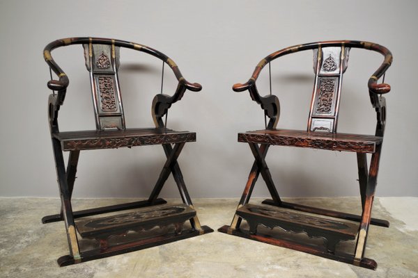 Folding Thrones, 1920s, Set of 2-KNM-834908