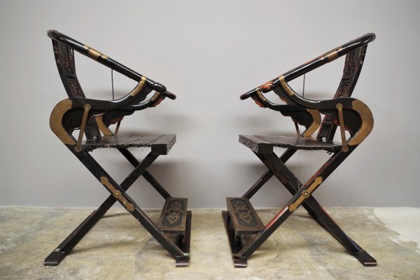 Folding Thrones, 1920s, Set of 2-KNM-834908