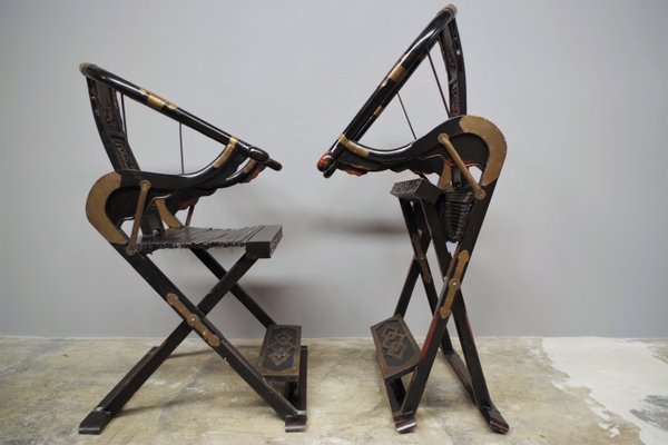 Folding Thrones, 1920s, Set of 2-KNM-834908