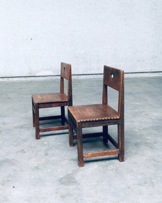 Folk Art Haagsche School Children's Chairs, Netherlands, 1920s, Set of 2-RQV-1761637