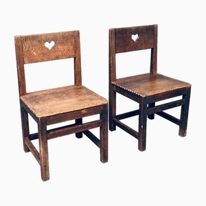 Folk Art Haagsche School Children's Chairs, Netherlands, 1920s, Set of 2-RQV-1761637