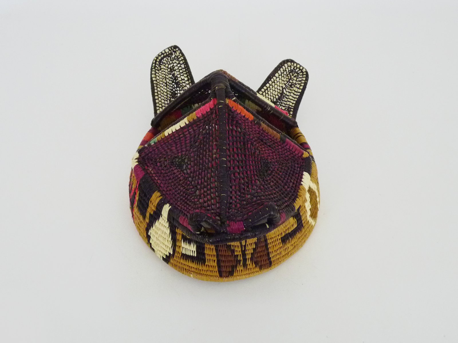 Folk Art Handwoven Decorative Mask from Panama, 1970s