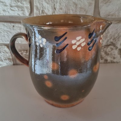 Folk Art Wabi Wabi Glazed Earthenware Pitcher from Savoie, 1950s-GSF-1812807