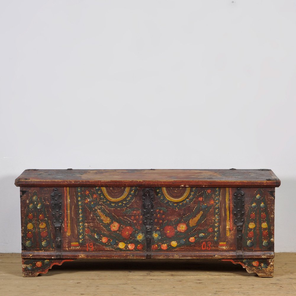 Folk Art Wedding Chest, 1903s