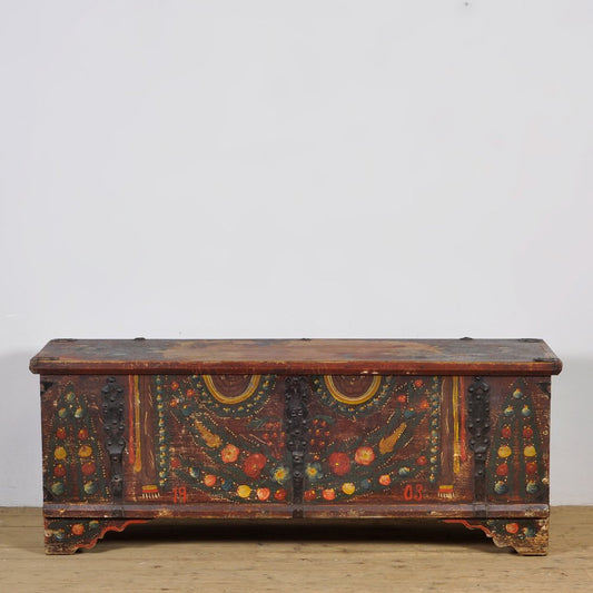 Folk Art Wedding Chest, 1903s