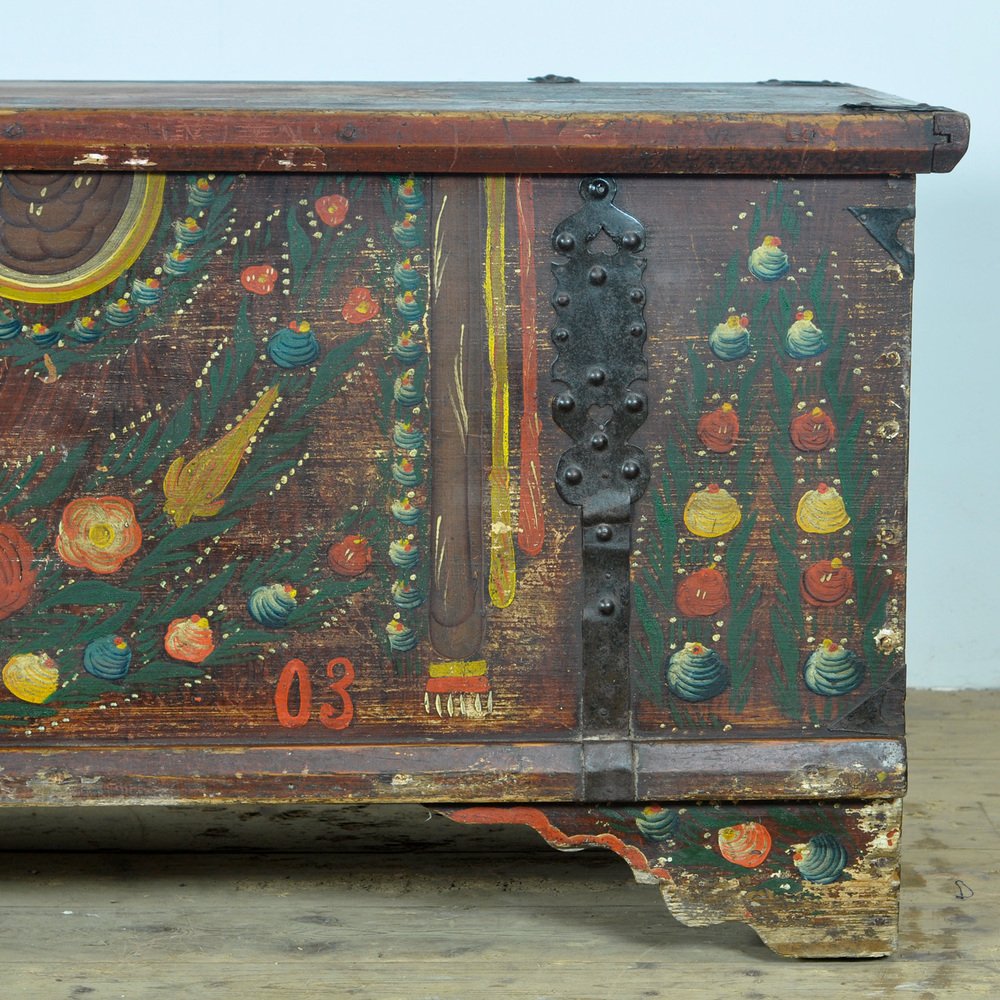 Folk Art Wedding Chest, 1903s