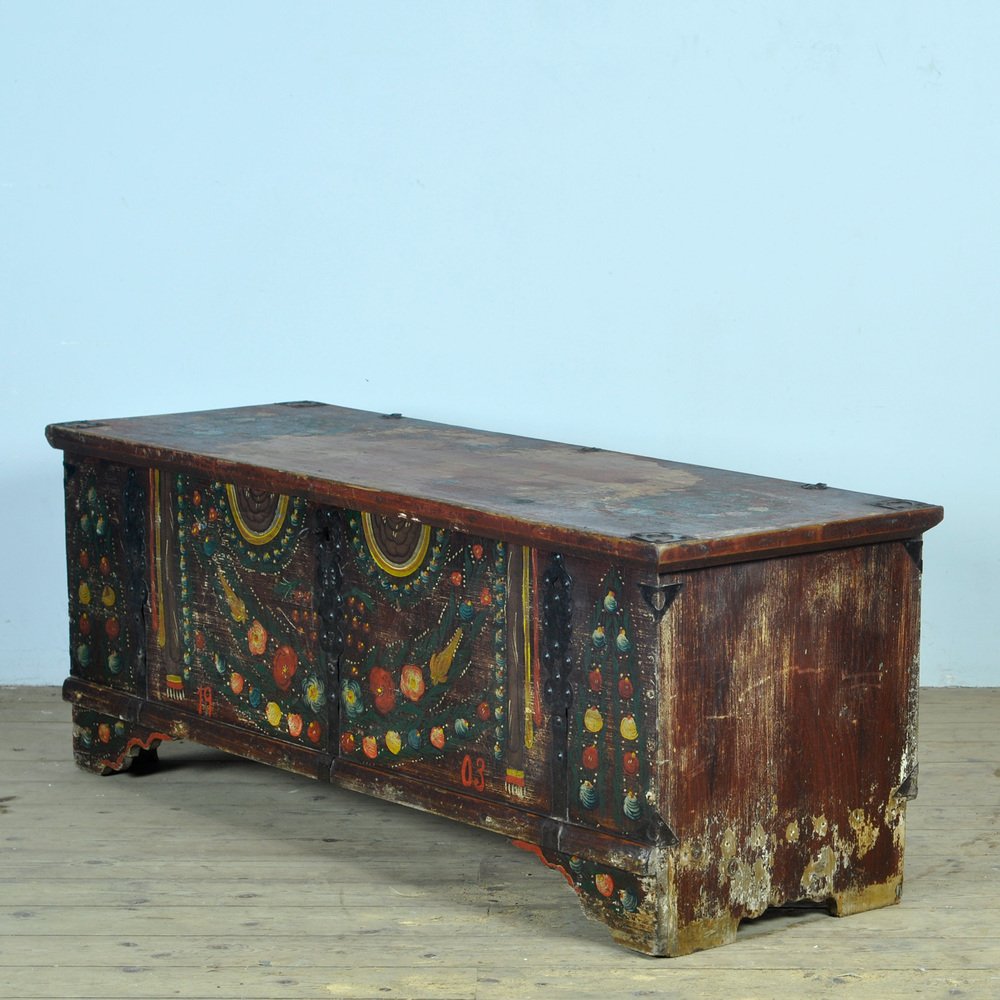 Folk Art Wedding Chest, 1903s