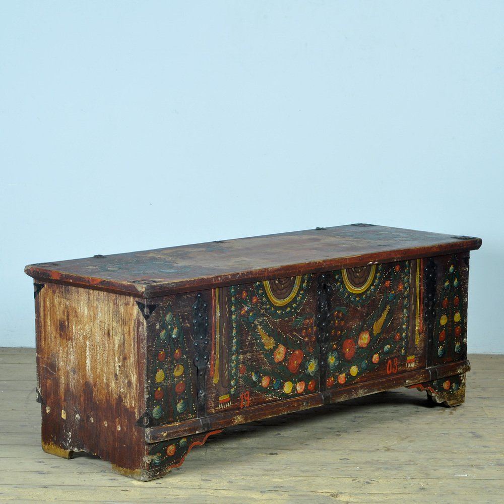 Folk Art Wedding Chest, 1903s