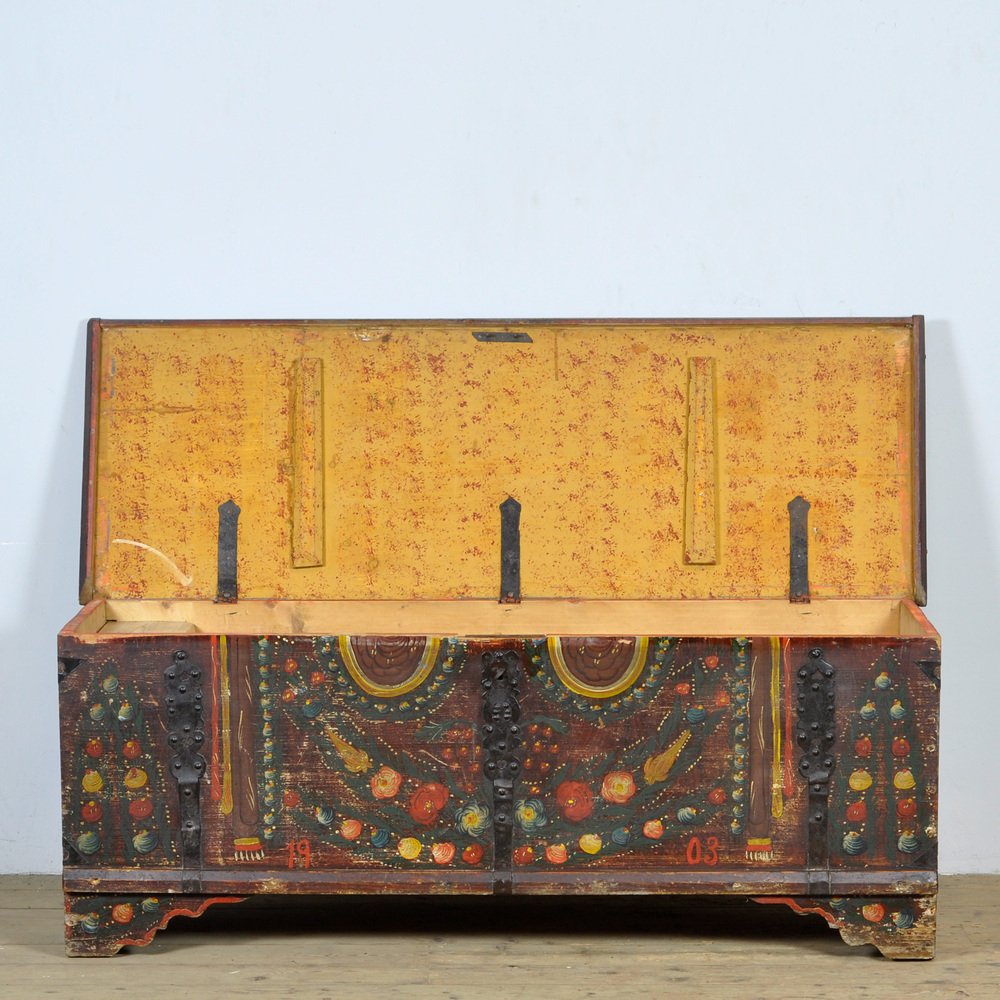 Folk Art Wedding Chest, 1903s