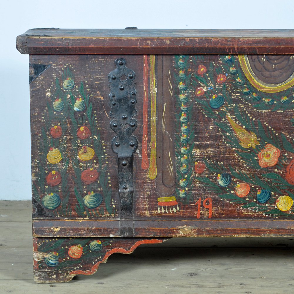 Folk Art Wedding Chest, 1903s