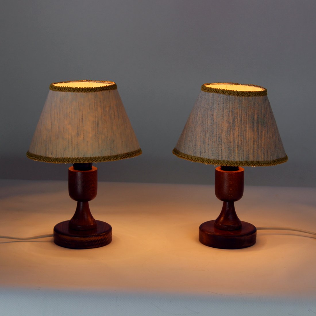 Folk Table Lamps, Former Czechoslovakia, 1960s, Set of 2