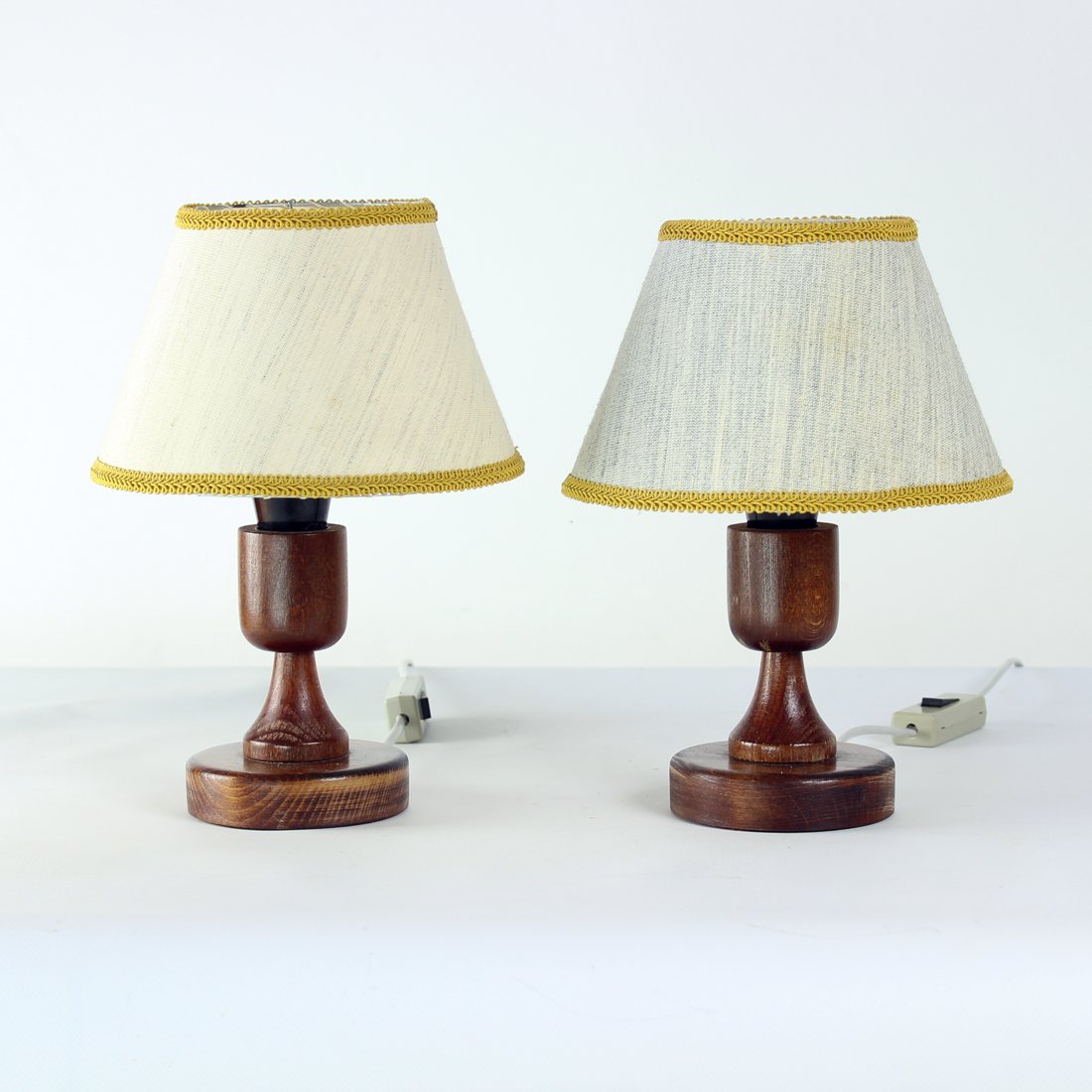 Folk Table Lamps, Former Czechoslovakia, 1960s, Set of 2