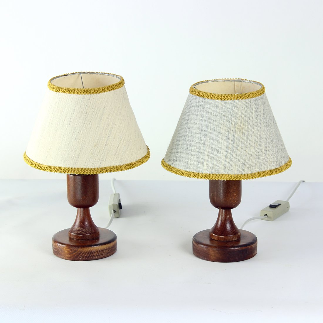 Folk Table Lamps, Former Czechoslovakia, 1960s, Set of 2