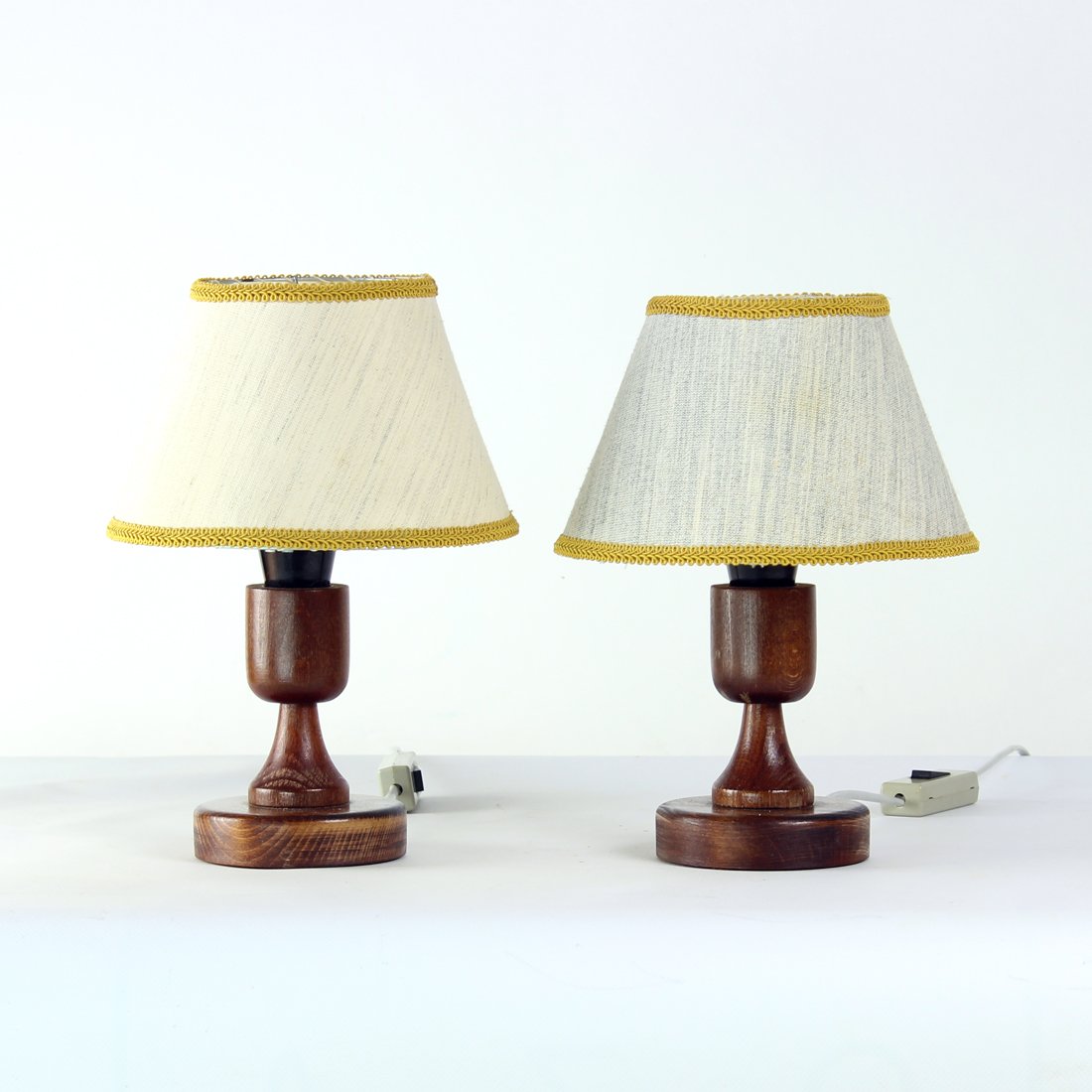 Folk Table Lamps, Former Czechoslovakia, 1960s, Set of 2