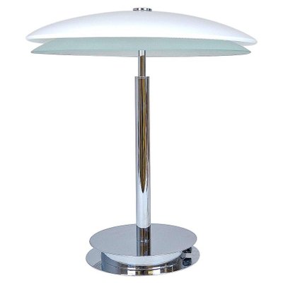 Fontana Arte Italian Tris Table Lamp in Glass with Chrome Base by Pietro Chiesa, 1960s-UYK-1175787