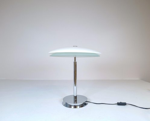 Fontana Arte Italian Tris Table Lamp in Glass with Chrome Base by Pietro Chiesa, 1960s-UYK-1175787