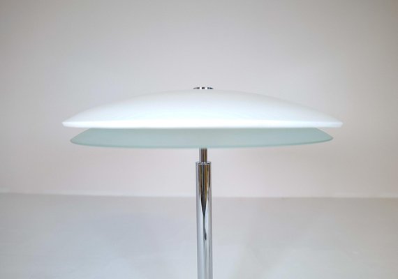 Fontana Arte Italian Tris Table Lamp in Glass with Chrome Base by Pietro Chiesa, 1960s-UYK-1175787