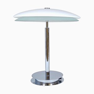 Fontana Arte Italian Tris Table Lamp in Glass with Chrome Base by Pietro Chiesa, 1960s-UYK-1175787