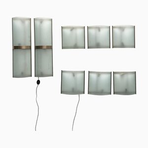 Fontana Arte Style Wall Lights, Italy, 1960s, Set of 9-YUW-1328424