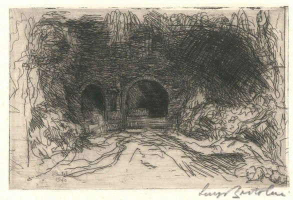 Fonte Canapina - Original Etching by Luigi Bartolini - 1940 1940-ZCI-759023