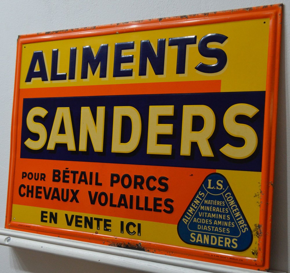 Food Advertising Sign from Sanders, 1960s