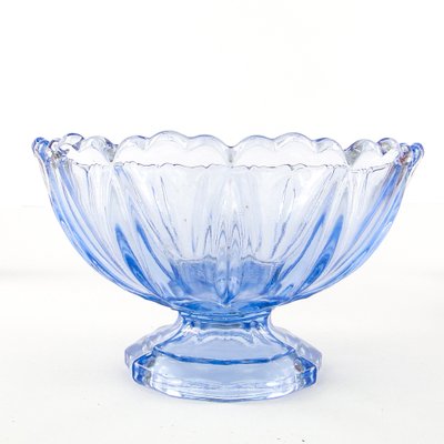 Footed Ring Bowl from Ząbkowice Glassworks, 1950s-BKO-1823443