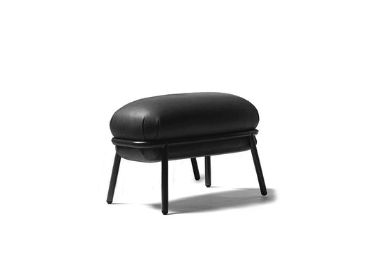 GRASSO - Upholstered Footstool (Structure Color - Black RAL 9011) by BD Barcelona Design