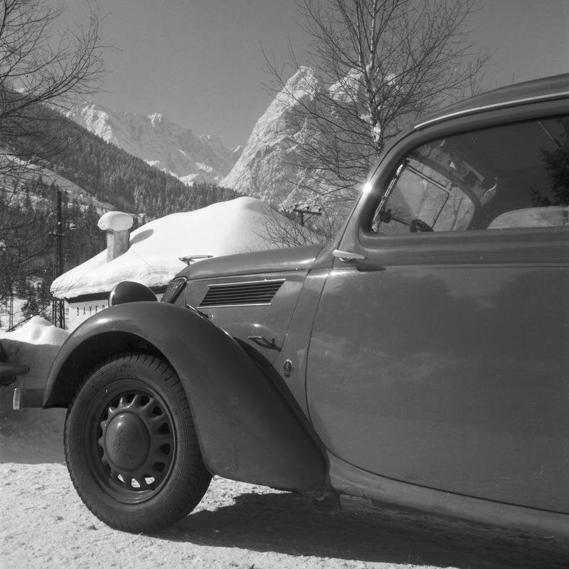 Ford Eifel in Front of Zugspitzbahn, 1930, Photographic Print