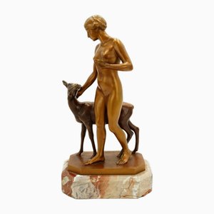 Forest Idyll Bronze by Rudolf Kaesbach, 1915-TPH-2016394