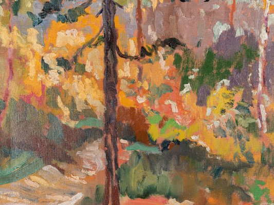 Forest in Autumn, 1935, Oil on Canvas, Framed-GPP-1125748