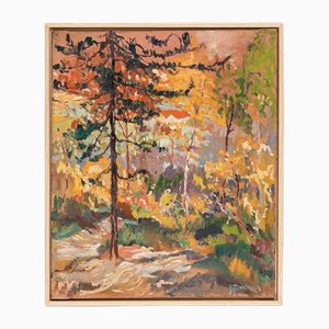 Forest in Autumn, 1935, Oil on Canvas, Framed-GPP-1125748