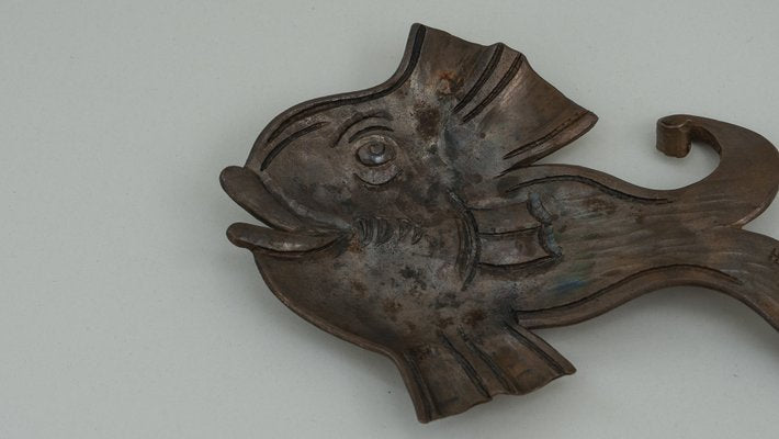 Forged Iron Ashtray in the Shape of a Fish, Vienna, 1960s-SPD-742227