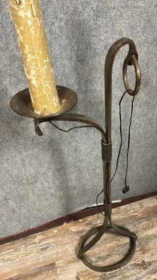 Forged Iron Torch Floor Lamp by Jean-Pierre Ryckaert-MWB-1817890