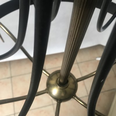 Forged Metal and Brass Chandelier, 1950s-WQQ-1309862