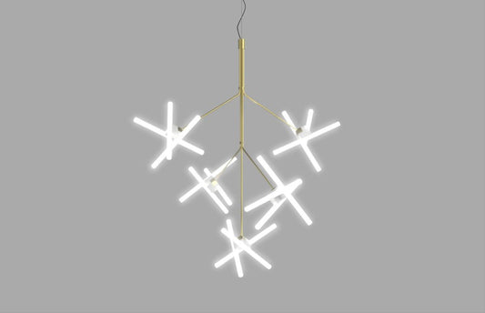 Forgotten Steel Chandelier Lamp by Pepe Cortes for BD Barcelona