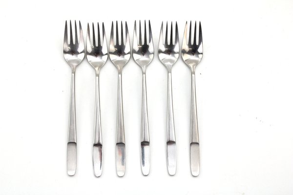 Forks Model 2070 by Helmut Alder for Anvil, 1959, Set of 6-ZWH-1722446