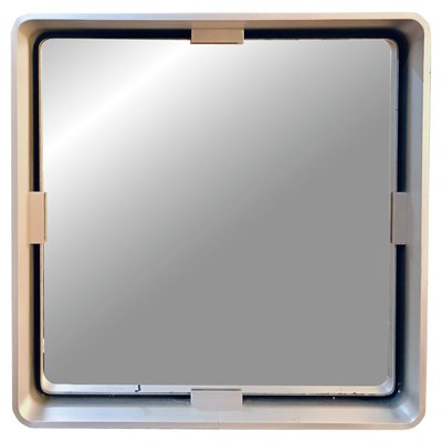 Formanova Square Aluminium Wall Mirror, Italy, 1970s-YUW-2027284