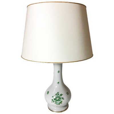 Fortuna Green Pattern Porcelain Table Lamp from Herend Hungary-UCH-1224518